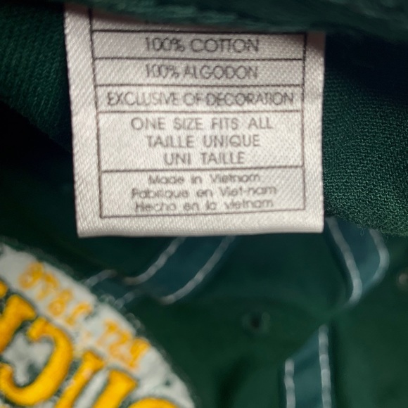 NCAA Oregon Ducks hat. Green & yellow, adjustable closer OS - 100% Cotton - Picture 5 of 6